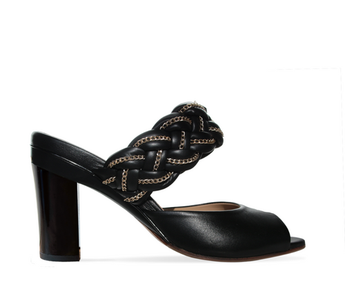 TANYA HEATH Paris Slide with Puff Bank is super comfortable. Wear with any of our interchangeable heels.