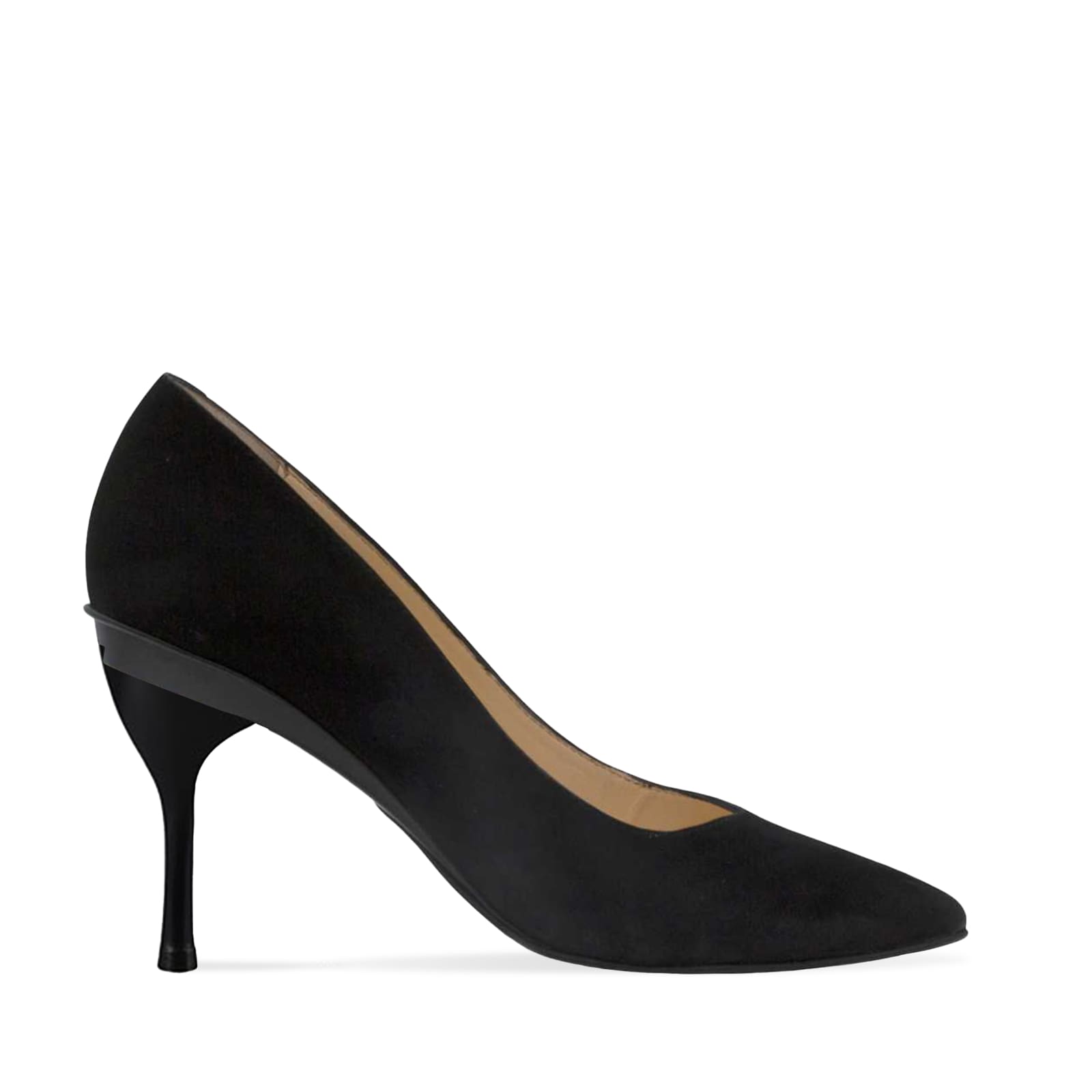 Adriana Black Suede Pump with Interchangeable Heels – TanyaHeathUS