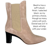 Beatrix Almond Nubuck Boot & Interchangeable Heels