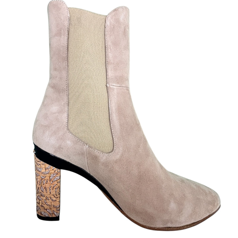 Beatrix Almond Nubuck Boot & Interchangeable Heels