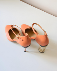 Marla Toffee T-Strap Pump & Removeable Heels