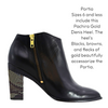 Portia Black Side Zip Ankle Booty with Heels