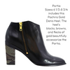 Portia Black Side Zip Ankle Booty with Heels