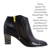 Portia Black Side Zip Ankle Booty with Heels