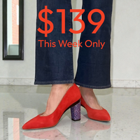 Valerie Poppy Red & Interchangeable Heels