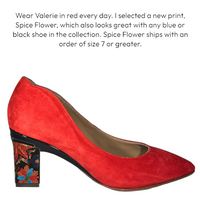 Valerie Poppy Red & Interchangeable Heels