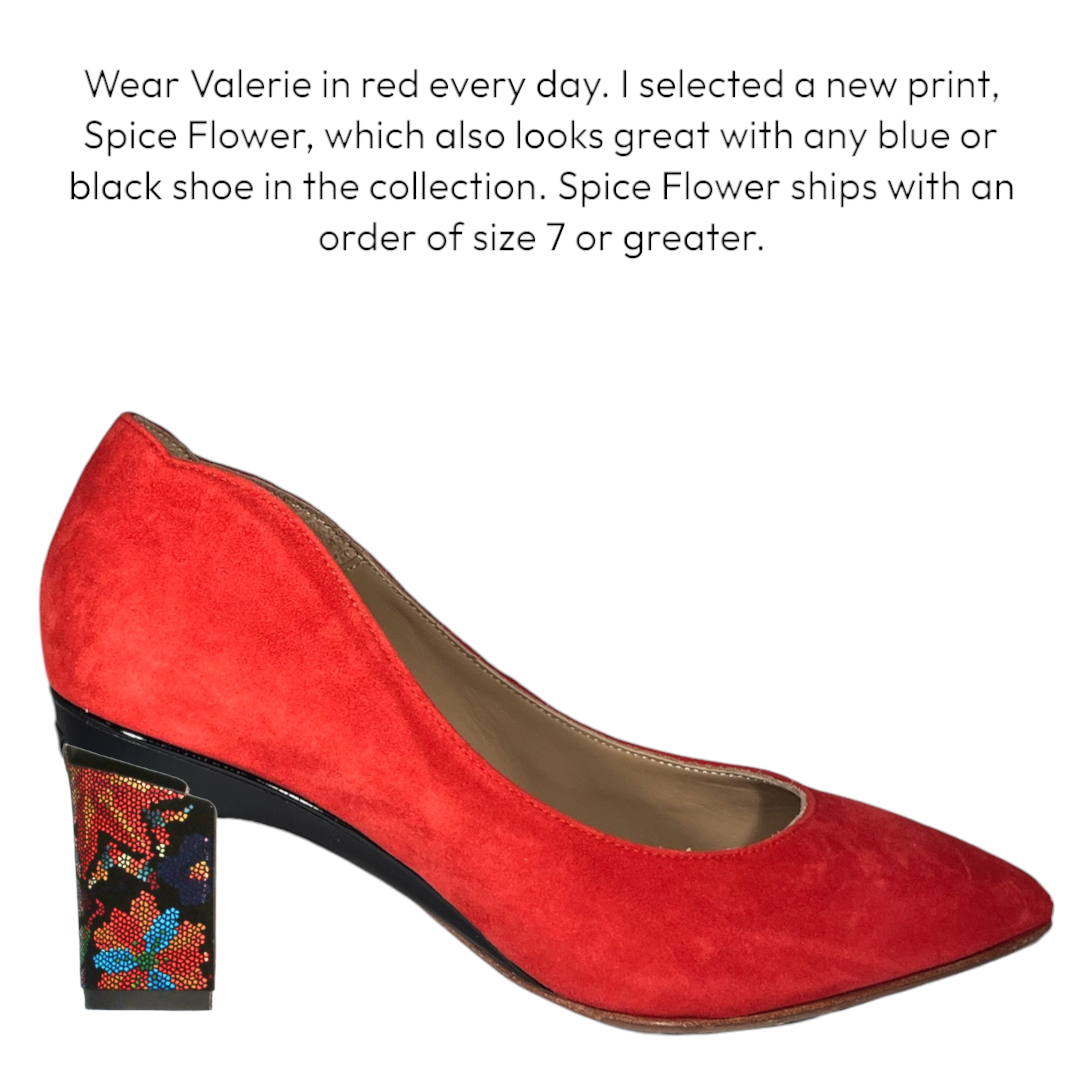 Valerie Poppy Red & Interchangeable Heels
