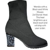 Wendie Italian Stretch Fabric & Interchangeable Heels