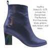 Yasifina Black Ankle Boot with Interchangeable Heel