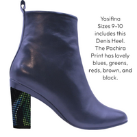 Yasifina Black Ankle Boot with Interchangeable Heel