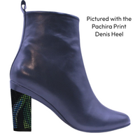 Yasifina Black Ankle Boot with Interchangeable Heel