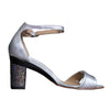 tanya heath silver sandal with ankle strap interchangeable heels